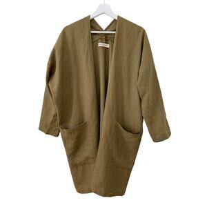 TWO DAYS OFF Mioko Linen Duster Jacket Ethical Sustainable Slow Fashion One size